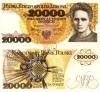 Banknot 20000 zł 1989 SKŁODOWSKA dwadzieścia tysięcy złotych UNC