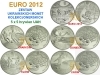 Zestaw 5 x 5 hrywien UAH UKRAINA - Mistrzostwa Europy w Piłce nożnej EURO 2012