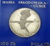 100 zł złotych 1974 Maria Skłodowska-Curie