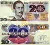 Banknot 20 zł 1982 SERIA AD, TRAUGUTT dwadzieścia złotych UNC