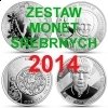 ! 2014 - Zestaw 12 srebrnych monet 10 zł i 20 zł NBP z 2014 roku